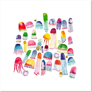 Pocket - Watercolor Marine Jellyfishes Posters and Art